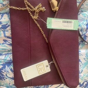 Urban Expressions Burgundy Crossbody Bag
